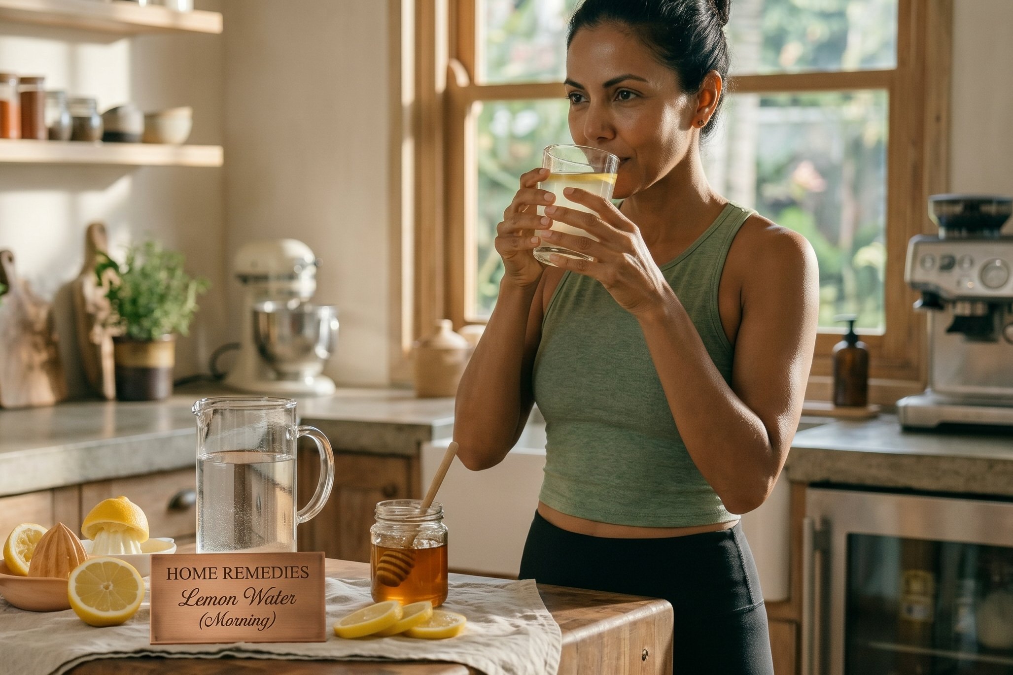Home Remedies Lemon Water (Morning)